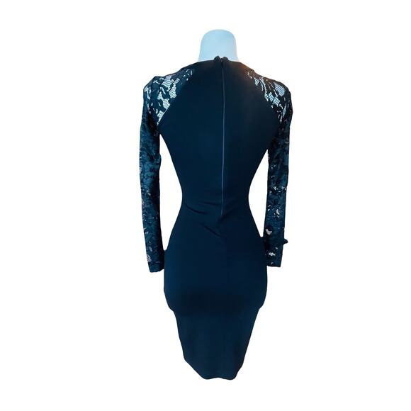 French Connection Viven  Lace Black  Cutout Cocktail Dress 2 - Picture 4 of 8